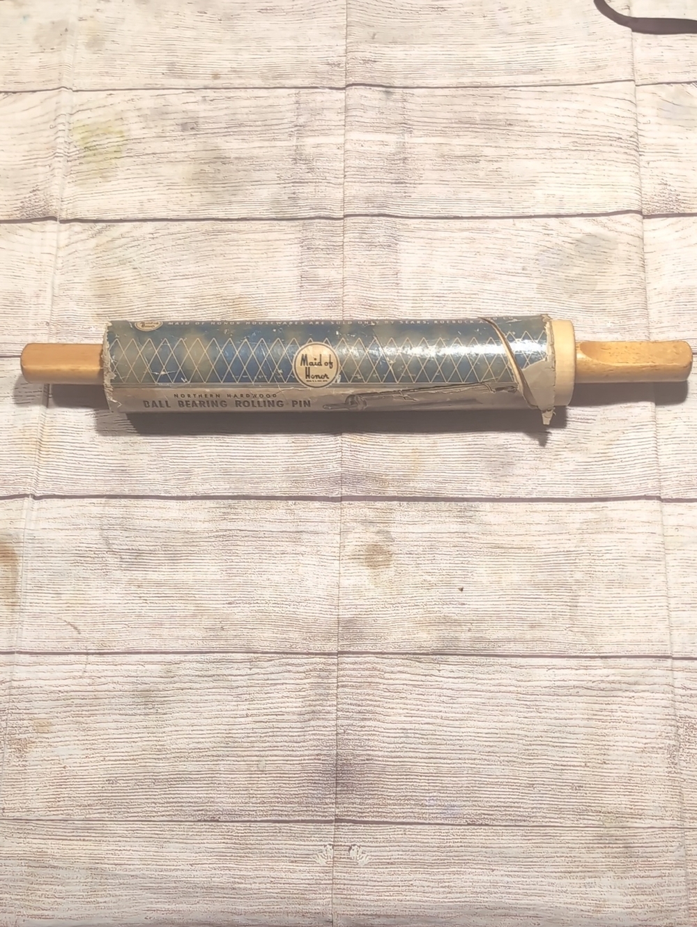 Maid Of Honor Vintage Ball Bearing Rolling Pin Sears Roebuck Circa 1930's